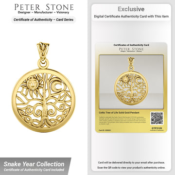 Celtic Tree of Life Solid Gold Pendant GTP3109